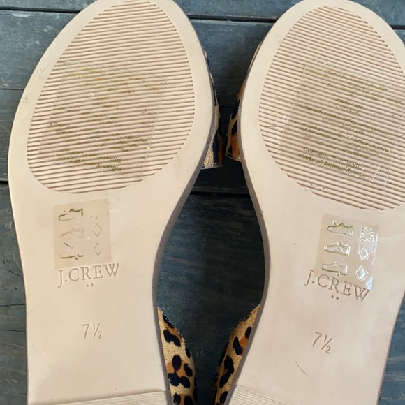 NEW J.Crew Factory Morgan Leopard Calf Hair Peep-toe 7.5 - Picture 7 of 9